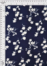 1 Yard Wool Dobby Floral Print Fabric, 58/59? Wide 100% Polyester