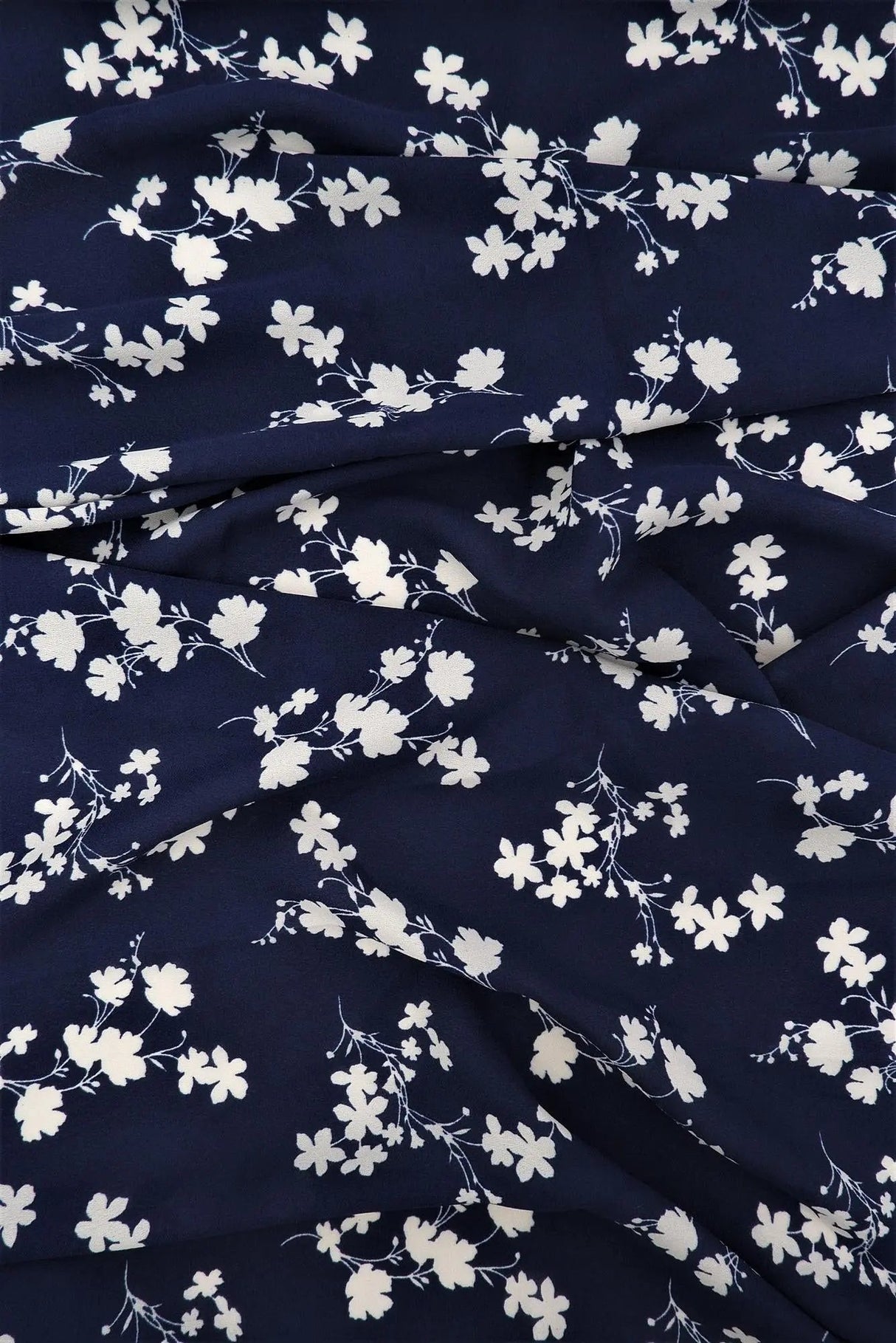 1 Yard Wool Dobby Floral Print Fabric, 58/59? Wide 100% Polyester