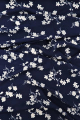 1 Yard Wool Dobby Floral Print Fabric, 58/59? Wide 100% Polyester