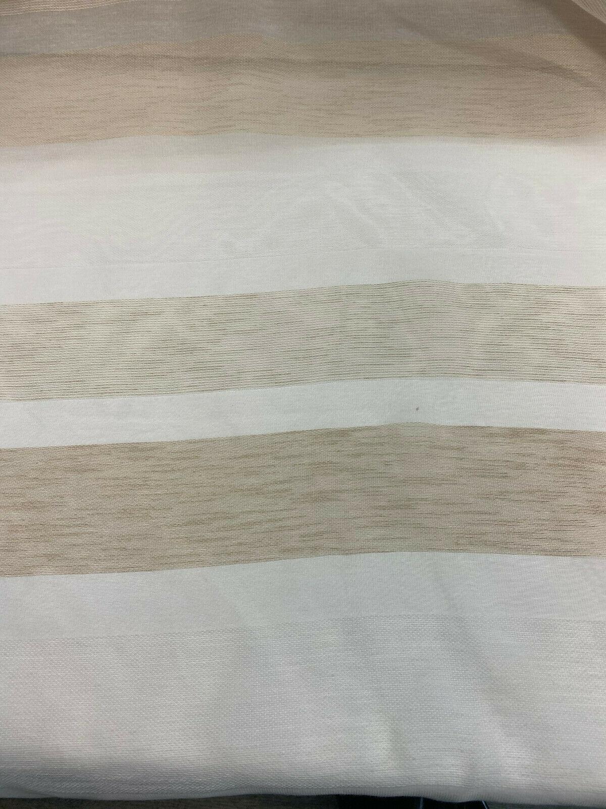 P Kaufmann NFP Banner Sheer Oatmeal Double Width Sheer Polyester Fabric - Beige Off White And Cream Sheer, 118" Width (1 Yard)