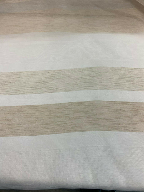 P Kaufmann NFP Banner Sheer Oatmeal Double Width Sheer Polyester Fabric - Beige Off White And Cream Sheer, 118" Width (1 Yard)