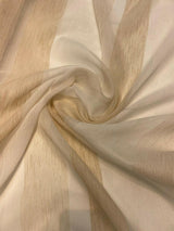 P Kaufmann NFP Banner Sheer Oatmeal Double Width Sheer Polyester Fabric - Beige Off White And Cream Sheer, 118" Width (1 Yard)