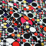 Disco Dots Poly Spandex Fabric - Assorted Colors Polka Dots, 60" Width (1 Yard)