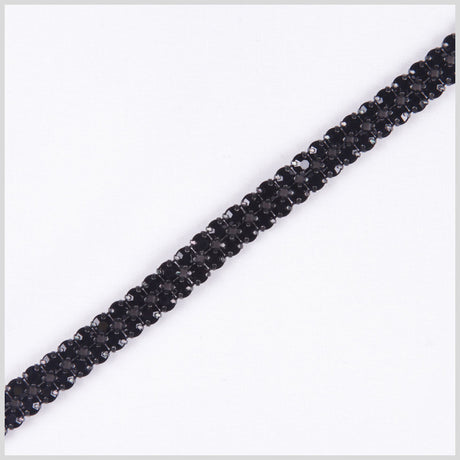 SS19 Black/Black Plated Metal & Czech Rhinestone