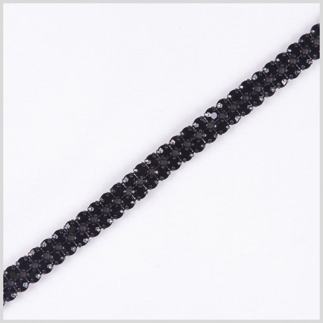 SS19 Black/Black Plated Metal & Czech Rhinestone