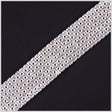 6 Rows Crystal Silver Plated on Black Net Metal & Czech Rhinestone - 1.125”