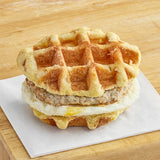 Grand Prairie Sausage and Egg Maple Waffle Sandwich 5.2 oz. - 24/Case