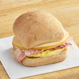 Grand Prairie Applewood Bacon, Egg, and Gouda Ciabatta Sandwich 3.7 oz. - 24/Case