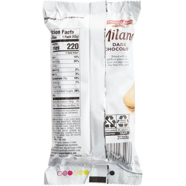 Pepperidge Farm Milano 4-Count (1.5 oz.) Cookie Pack - 60/Case