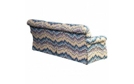 Mauna Loa Bali Hai Lynn Hertzman Schumacher Vintage Chevron Cotton Linen Fabric - Purple, Navy, Citron, Taupe, Charcoal Chevron, 56" Width (1 Yard)