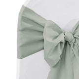 10 Pieces Silver Polyester Chair Sashes 8"x108" Elegant Wrinkle Resistant Finish