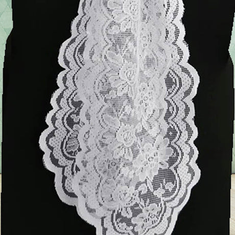 10 Pieces White Caspari Lace Chair Sashes for Classic Wedding Elegance 9x108 inches