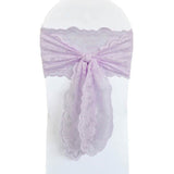 10 Pieces Lavender Caspari Lace Chair Sashes for Elegant Party and Wedding Decor 9" x 108"