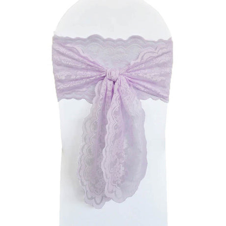 10 Pieces Lavender Caspari Lace Chair Sashes for Elegant Party and Wedding Decor 9" x 108"