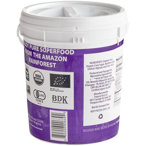 Tropical Acai Organic Premium Acai Sorbet 2.6 Gallon