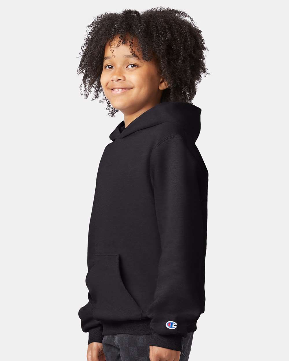 Champion® Powerblend Youth Hooded Sweatshirt