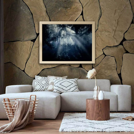 Birch Effect Frame with Mount, 12x16" – Horizontal/Vertical, No-Nail Hanging, Depth Display!