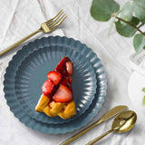 10 Count Scalloped Slate Blue Paper Plates for Elegant Events and Parties 10.5 Inch