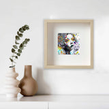 9.75x9.75 Birch Effect Deep Picture Frame with Mat, Plastic Front, Wall or Tabletop Display