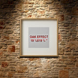 19¾x19¾" Oak Effect Frame with Mount – Deep Frame, No-Nail Hanging, Gallery Ready