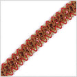 Antique Gold/Red Fancy Sequin Trim