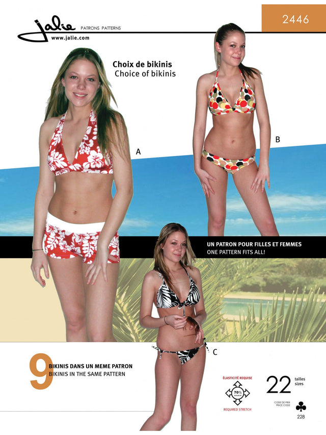 Sewing Pattern Mix n' Match Bikinis by Jalie