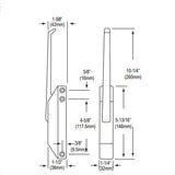 Door Latch with Strike - Straight Handle