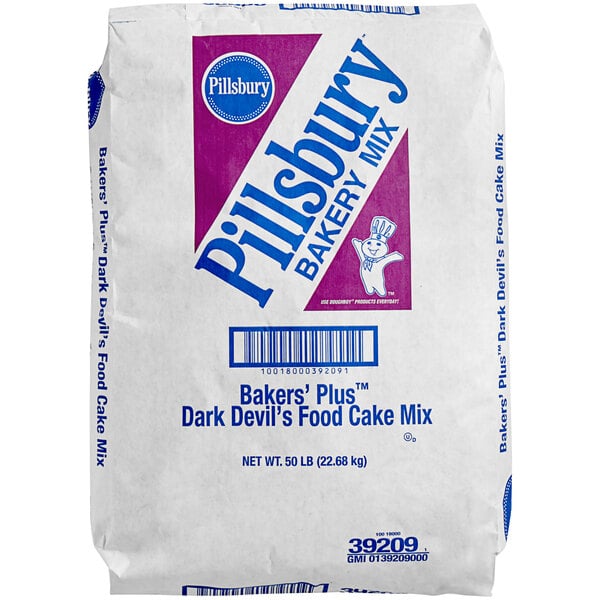 Pillsbury Bakers' Plus Dark Devil's Food Cake Mix 50 lb.