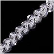 1" Silver Fancy Sequin Trim
