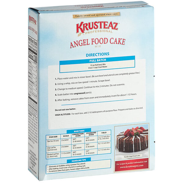 Krusteaz Professional Angel Food Cake Mix 15 oz. - 12/Case