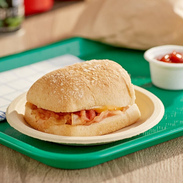 Grand Prairie Applewood Bacon, Egg, and Gouda Ciabatta Sandwich 3.7 oz. - 24/Case
