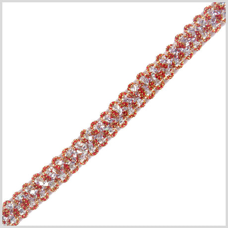 Red/Gold/Silver Iridescent Metallic Braid