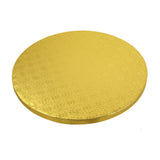 O'Creme Round Gold Cake Drum Board, 9" x 1/2" High, Pack of 5