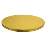 O'Creme Round Gold Cake Drum Board, 14" x 1/2" High, Pack of 5