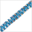 Silver/Turquoise Stretch Sequin