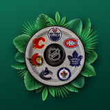 8 Ct NHL Team Logo Disposable Paper Dinner Plates 8 3/4" Hockey Party Plates