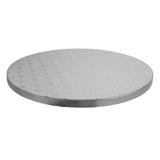 O'Creme Round Silver Cake Drum Board, 9" x 1/2" High, Pack of 5