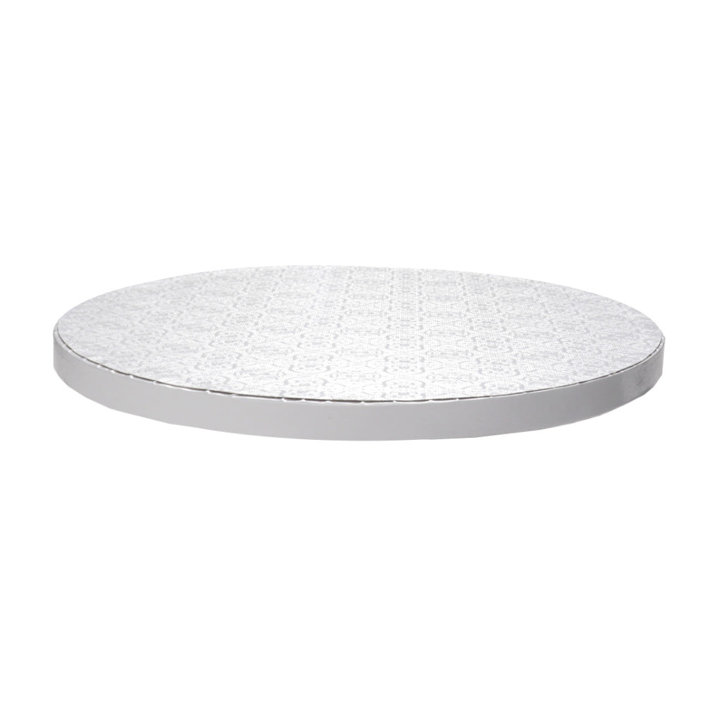 O'Creme Round White Cake Drum Board, 18" x 1/2" High, Pack of 5