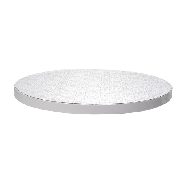 O'Creme Round White Cake Drum Board, 18" x 1/2" High, Pack of 5