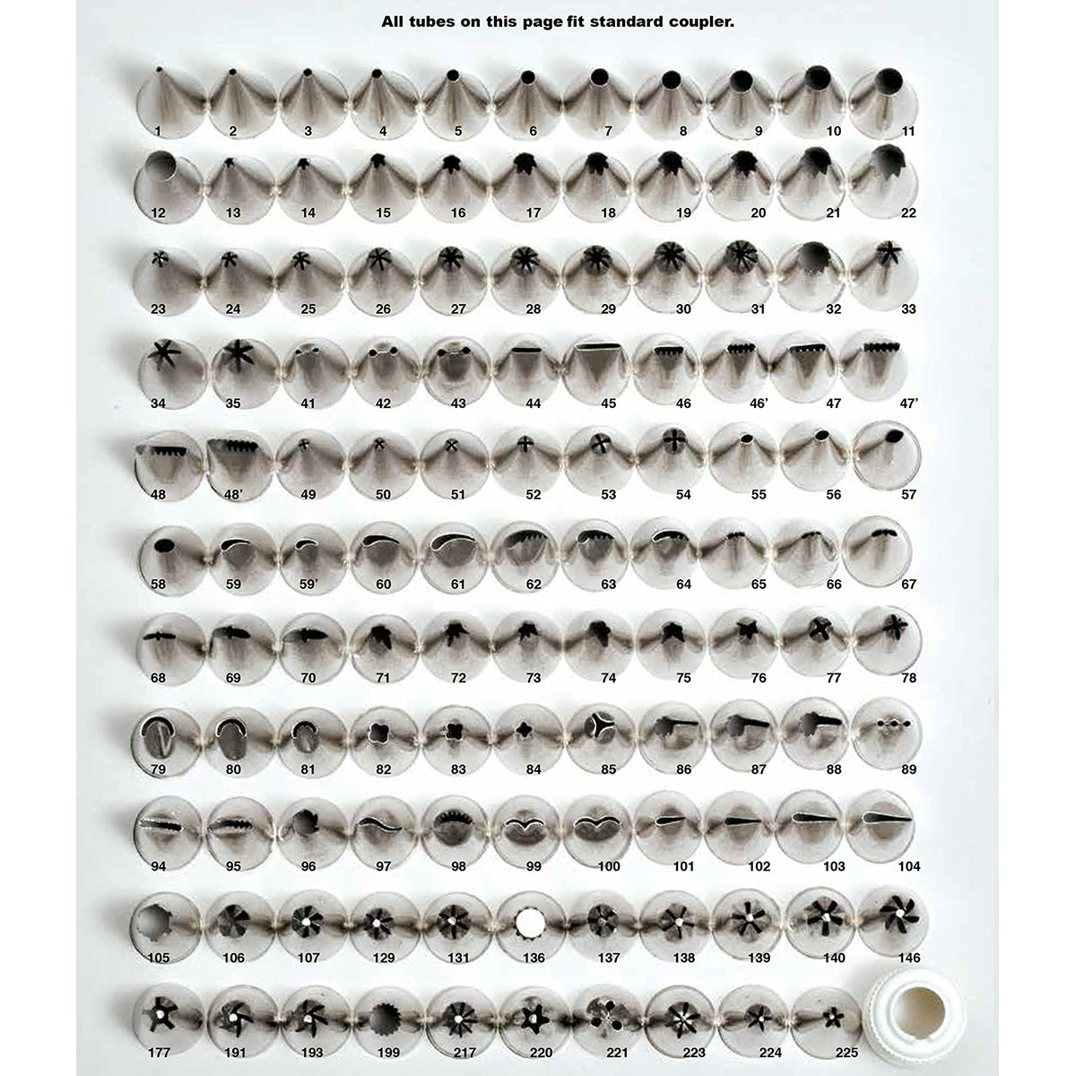Ateco 400 Standard Coupler Plastic Fits All Standard (Small tips # 1 to 105) Size Tubes