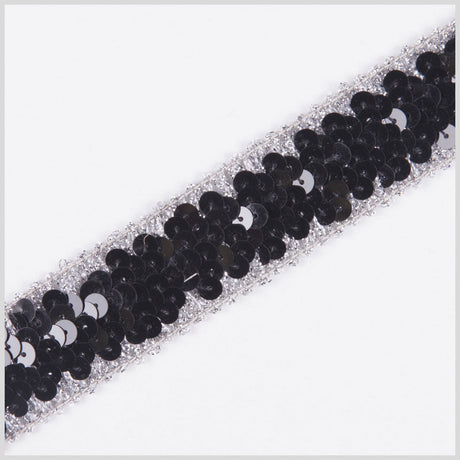 Black/Silver Stretch Sequin