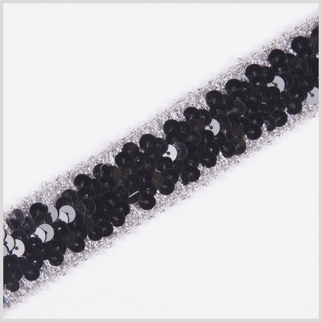 Black/Silver Stretch Sequin