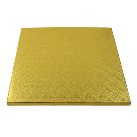 O'Creme Square Gold Cake Drum Board, 10" x 1/2" Thick, Pack of 5