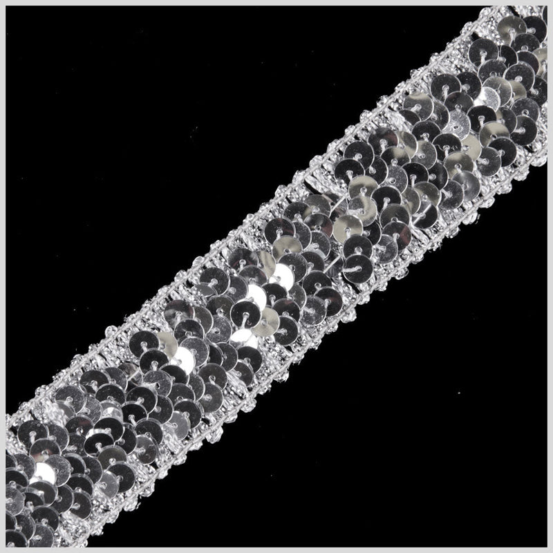 1.25" Silver Stretch Sequin
