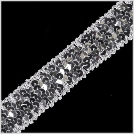 1.25" Silver Stretch Sequin