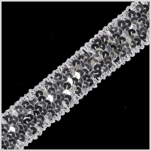 1.25" Silver Stretch Sequin