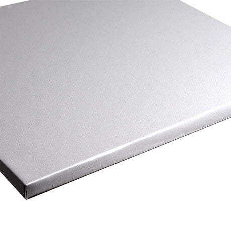 O'Creme Square White Cake Drum Board, 8" x 1/2" Thick, Pack of 5