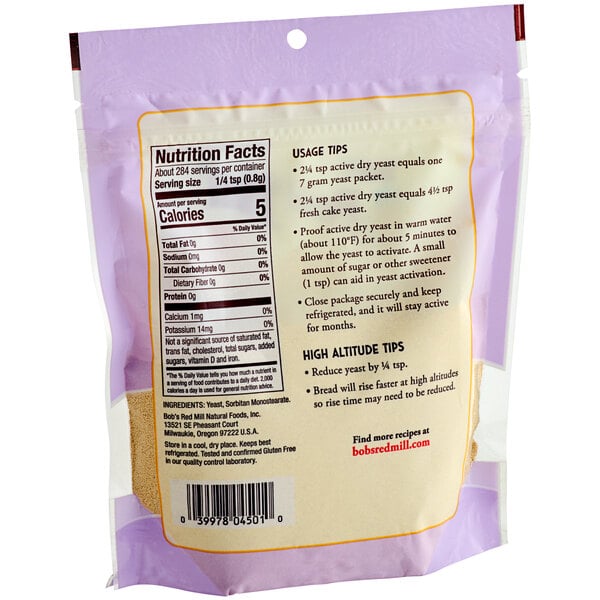 Bob's Red Mill Gluten-Free Active Dry Yeast 8 oz. - 5/Case
