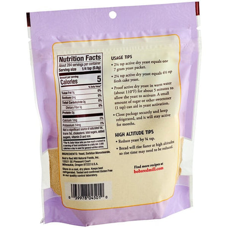 Bob's Red Mill Gluten-Free Active Dry Yeast 8 oz. - 5/Case