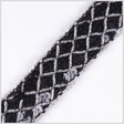 1.375" Black/Silver Fancy Sequin Trim